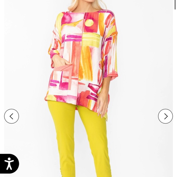 Colorful Abstract Women's Top - Picture 6 of 7